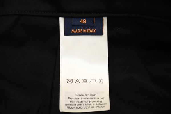 極美品 LOUIS VUITTON ルイヴィトン カーゴ パンツ RM261MQ コットン サイズ48 総柄 ブラック 中古 4b012148
