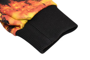 極美品 GIVENCHY ジバンシー FLAME フレイム SS14 トレーナー スウェット 14S 7326 653 ポルトガル製 コットン ブラック オレンジ サイズXS 中古 4b012359
