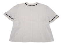 Load image into Gallery viewer, 極美品 CHANEL シャネル VINTAGE ヴィンテージ 90's ベースボールシャツ ココマーク オフホワイト ブラック アーカイブ 中古 4b012550