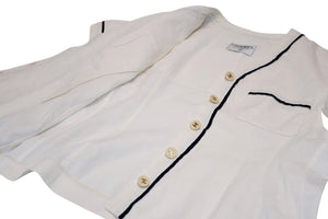 極美品 CHANEL シャネル VINTAGE ヴィンテージ 90's ベースボールシャツ ココマーク オフホワイト ブラック アーカイブ 中古 4b012550