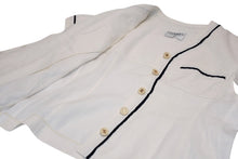 Load image into Gallery viewer, 極美品 CHANEL シャネル VINTAGE ヴィンテージ 90's ベースボールシャツ ココマーク オフホワイト ブラック アーカイブ 中古 4b012550