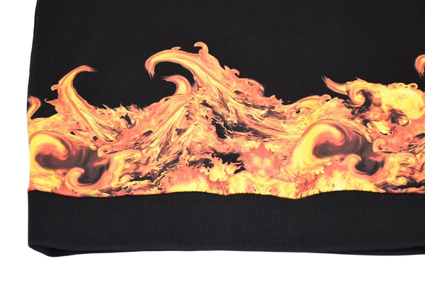 極美品 GIVENCHY ジバンシー FLAME フレイム SS14 トレーナー スウェット 14S 7326 653 ポルトガル製 コットン ブラック オレンジ サイズXS 中古 4b012359