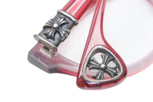 Load image into Gallery viewer, CHROME HEARTS クロムハーツ MONTHLY'S マンスリー グラデーション アセテート シルバー925 レッド シルバー金具 美品 中古 4b012361