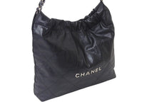 Load image into Gallery viewer, 極美品 CHANEL シャネル シャネル22 ハンドバッグ ランダム番台 シャイニー カーフスキン シルバー金具 中古 4b001238