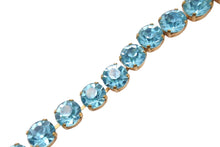 Load image into Gallery viewer, CHANEL シャネル ブレスレット ヴィンテージ ココマーク ゴールド 水色 GP ラインストーン 美品 中古 4b001241