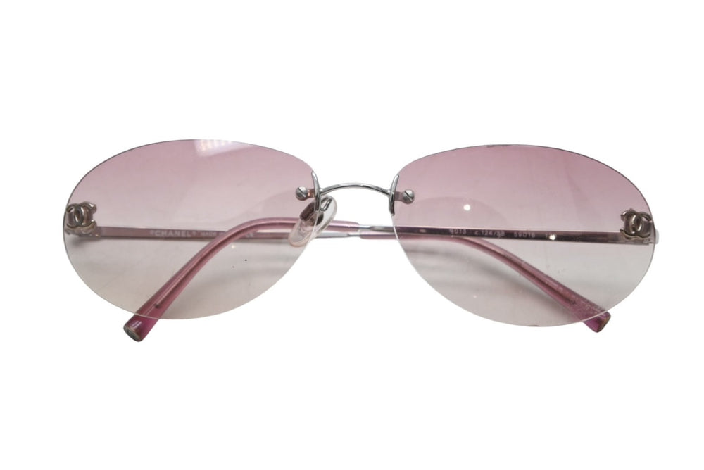 CHANEL シャネル ココマーク サングラス 4013 c124/58 ピンク プラスチック サイズ55□18 135 美品 中古 4b012427