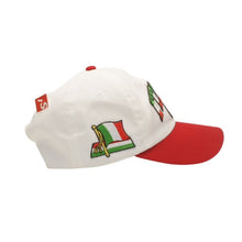 Load image into Gallery viewer, 新品同様 Supreme シュプリーム 24SS Italia 6-Panel Cap イタリア 6パネルキャップ ONE SIZE 58cm ホワイト レッド 刺繍 中古 4b013790