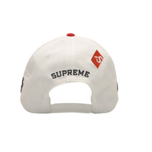 Load image into Gallery viewer, 新品同様 Supreme シュプリーム 24SS Italia 6-Panel Cap イタリア 6パネルキャップ ONE SIZE 58cm ホワイト レッド 刺繍 中古 4b013790