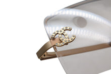 Load image into Gallery viewer, 極美品 CHANEL シャネル ハーフリム サングラス アイウェア 4092-B c.102/8Z サイズ62□15 120 ココマーク ラインストーン 中古 4b012425