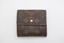 Load image into Gallery viewer, LOUIS VUITTON ルイヴィトン モノグラム ポルトフォイユエリーズ Wホック 二つ折り財布 M61654 ブラウン 美品 中古 4b013436