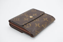 Load image into Gallery viewer, LOUIS VUITTON ルイヴィトン モノグラム ポルトフォイユエリーズ Wホック 二つ折り財布 M61654 ブラウン 美品 中古 4b013436