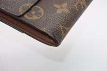 Load image into Gallery viewer, LOUIS VUITTON ルイヴィトン モノグラム ポルトフォイユエリーズ Wホック 二つ折り財布 M61654 ブラウン 美品 中古 4b013436