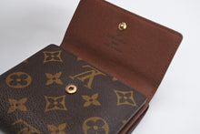 Load image into Gallery viewer, LOUIS VUITTON ルイヴィトン モノグラム ポルトフォイユエリーズ Wホック 二つ折り財布 M61654 ブラウン 美品 中古 4b013436