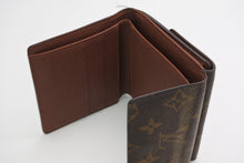 Load image into Gallery viewer, LOUIS VUITTON ルイヴィトン モノグラム ポルトフォイユエリーズ Wホック 二つ折り財布 M61654 ブラウン 美品 中古 4b013436