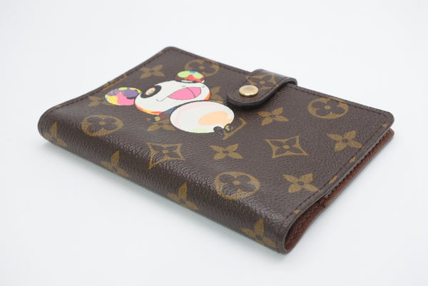 極美品 LOUIS VUITTON ルイヴィトン 手帳カバー アジェンダPM モノグラムパンダ 村上隆 R20011 ブラウン マルチカラー 中古 4b013437