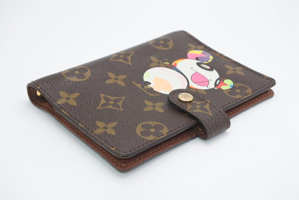 極美品 LOUIS VUITTON ルイヴィトン 手帳カバー アジェンダPM モノグラムパンダ 村上隆 R20011 ブラウン マルチカラー 中古 4b013437