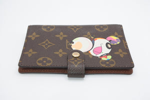極美品 LOUIS VUITTON ルイヴィトン 手帳カバー アジェンダPM モノグラムパンダ 村上隆 R20011 ブラウン マルチカラー 中古 4b013437