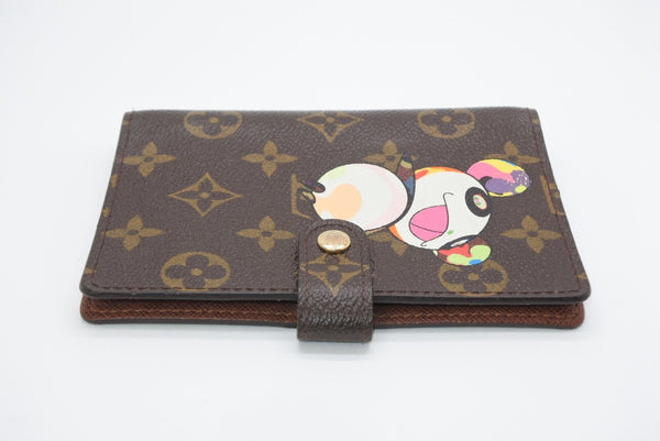 極美品 LOUIS VUITTON ルイヴィトン 手帳カバー アジェンダPM モノグラムパンダ 村上隆 R20011 ブラウン マルチカラー 中古 4b013437
