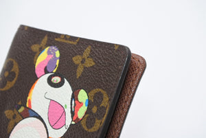 極美品 LOUIS VUITTON ルイヴィトン 手帳カバー アジェンダPM モノグラムパンダ 村上隆 R20011 ブラウン マルチカラー 中古 4b013437
