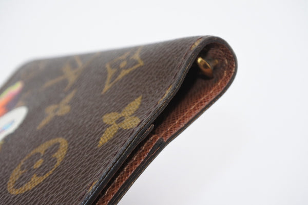 極美品 LOUIS VUITTON ルイヴィトン 手帳カバー アジェンダPM モノグラムパンダ 村上隆 R20011 ブラウン マルチカラー 中古 4b013437