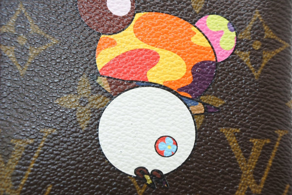極美品 LOUIS VUITTON ルイヴィトン 手帳カバー アジェンダPM モノグラムパンダ 村上隆 R20011 ブラウン マルチカラー 中古 4b013437