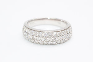 新品未使用 プラチナ リング 指輪 1.05ct 重量約7.12g サイズ13号 Pt900刻印 パヴェ ダイヤモンド シルバー クリア 中古 4b013448