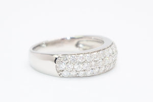 新品未使用 プラチナ リング 指輪 1.05ct 重量約7.12g サイズ13号 Pt900刻印 パヴェ ダイヤモンド シルバー クリア 中古 4b013448
