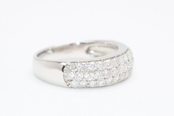 新品未使用 プラチナ リング 指輪 1.05ct 重量約7.12g サイズ13号 Pt900刻印 パヴェ ダイヤモンド シルバー クリア 中古 4b013448