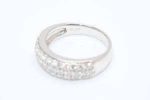 新品未使用 プラチナ リング 指輪 1.05ct 重量約7.12g サイズ13号 Pt900刻印 パヴェ ダイヤモンド シルバー クリア 中古 4b013448