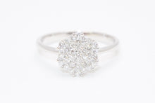 Load image into Gallery viewer, 新品未使用 K18WG リング 指輪 0.5ct 重量約2.80g サイズ15号 ホワイトゴールド パヴェ ダイヤモンド シルバー クリア 中古 4b013450