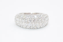 Load image into Gallery viewer, 新品未使用 プラチナ リング 指輪 2.0ct 重量約9.18g サイズ15号 Pt900刻印 パヴェ ダイヤモンド シルバー クリア 中古 4b013447