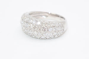 新品未使用 プラチナ リング 指輪 2.0ct 重量約9.18g サイズ15号 Pt900刻印 パヴェ ダイヤモンド シルバー クリア 中古 4b013447