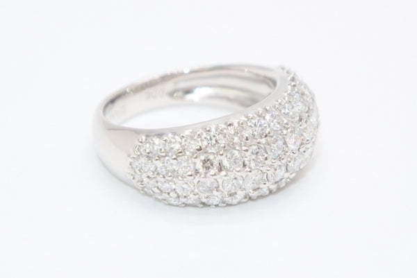 新品未使用 プラチナ リング 指輪 2.0ct 重量約9.18g サイズ15号 Pt900刻印 パヴェ ダイヤモンド シルバー クリア 中古 4b013447