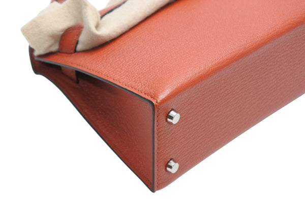 新品未使用 エルメス HERMES U刻印 ミニケリー2 キュイーブル ローズメキシコ シェーブル 外縫 2WAY ショルダーバッグ 中古 4b012546