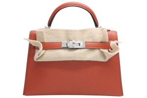 新品未使用 エルメス HERMES U刻印 ミニケリー2 キュイーブル ローズメキシコ シェーブル 外縫 2WAY ショルダーバッグ 中古 4b012546