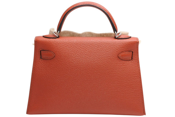 新品未使用 エルメス HERMES U刻印 ミニケリー2 キュイーブル ローズメキシコ シェーブル 外縫 2WAY ショルダーバッグ 中古 4b012546