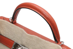 新品未使用 エルメス HERMES U刻印 ミニケリー2 キュイーブル ローズメキシコ シェーブル 外縫 2WAY ショルダーバッグ 中古 4b012546
