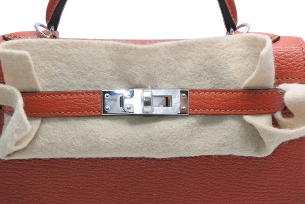 新品未使用 エルメス HERMES U刻印 ミニケリー2 キュイーブル ローズメキシコ シェーブル 外縫 2WAY ショルダーバッグ 中古 4b012546