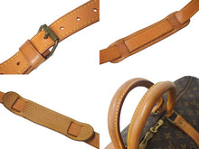 画像をギャラリービューアに読み込む, LOUIS VUITTON ルイヴィトン キーポルバンドリエール55 M41414 モノグラム PVC ヌメ革 ブラウン 美品 中古 4b001247