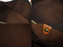 画像をギャラリービューアに読み込む, LOUIS VUITTON ルイヴィトン キーポルバンドリエール55 M41414 モノグラム PVC ヌメ革 ブラウン 美品 中古 4b001248