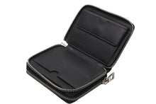 Load image into Gallery viewer, LOEWE ロエベ アナグラム ラウンドダブルジップファスナー ウォレット ブラック カーフレザー シルバー金具 中古 4b012576
