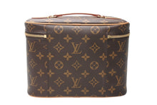 Load image into Gallery viewer, 極美品 LOUIS VUITTON ルイヴィトンニースBB バニティバッグ ハンドバッグ M42265 モノグラム PVC レザー ブラウン 中古 4b012861