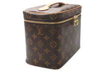 Load image into Gallery viewer, 極美品 LOUIS VUITTON ルイヴィトンニースBB バニティバッグ ハンドバッグ M42265 モノグラム PVC レザー ブラウン 中古 4b012861
