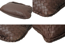 画像をギャラリービューアに読み込む, BOTTEGAVENETA ボッテガヴェネタ イントレチャート ホーボー ハンドバッグ イタリア製 レザー シルバー金具 ブラウン 美品 中古 4b001264