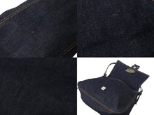 画像をギャラリービューアに読み込む, FENDI フェンディ マンマバケット ワンショルダーバッグ 26425 デニム レザー ネイビー シルバー金具 美品 中古 4b001265