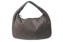 画像をギャラリービューアに読み込む, BOTTEGAVENETA ボッテガヴェネタ イントレチャート ホーボー ハンドバッグ イタリア製 レザー シルバー金具 ベージュ 美品 中古 4b001266