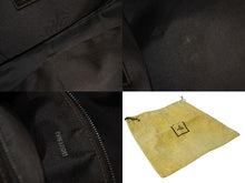 画像をギャラリービューアに読み込む, FENDI フェンディ クロワッサン ハーフムーン ワンショルダーバッグ ハンドバッグ ズッカ キャンバス ブラウン シルバー金具 美品 中古 4c076363