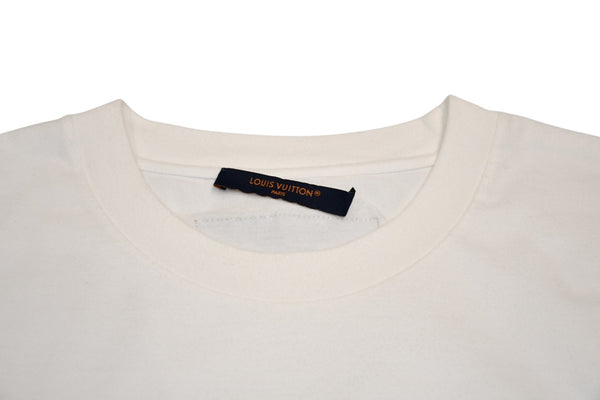 極美品 LOUIS VUITTON ルイヴィトン LVバード シグネチャ―プリンテッド 半袖Tシャツ RM232 NPG HPY83W ホワイト ブラック サイズ4L 中古 4b012690
