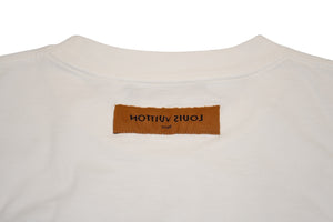 極美品 LOUIS VUITTON ルイヴィトン LVバード シグネチャ―プリンテッド 半袖Tシャツ RM232 NPG HPY83W ホワイト ブラック サイズ4L 中古 4b012690