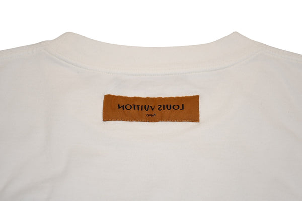 極美品 LOUIS VUITTON ルイヴィトン LVバード シグネチャ―プリンテッド 半袖Tシャツ RM232 NPG HPY83W ホワイト ブラック サイズ4L 中古 4b012690